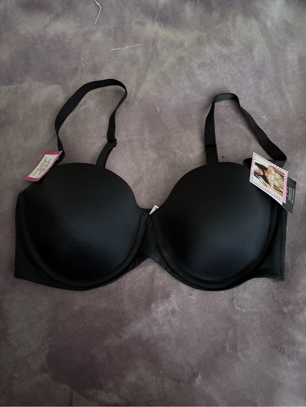 Black T-shirt Bra with Light Padding